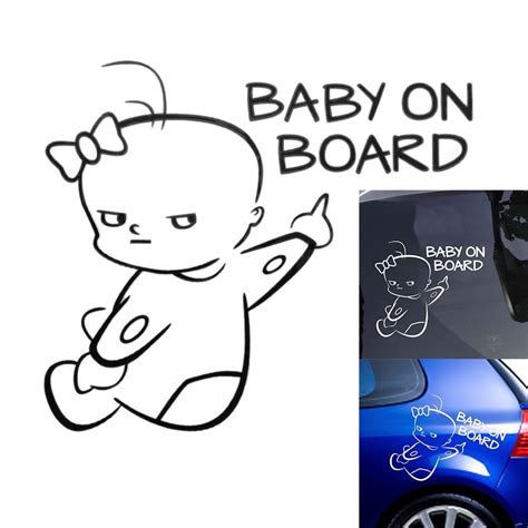 1pc 16141cm Baby On Board Sticker Funny Vinyl Sticker Decal Car