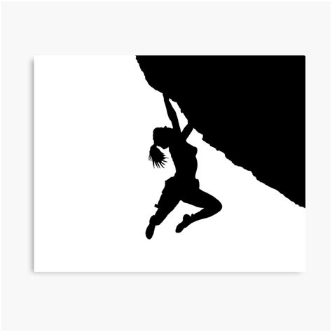 Girl Bouldering Silhouette Canvas Print By Mindgoop