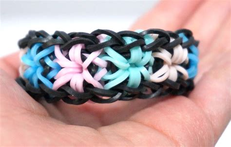 Rainbow Loom Starburst Bracelet With 2 Forks No Hook Colorful Rubber