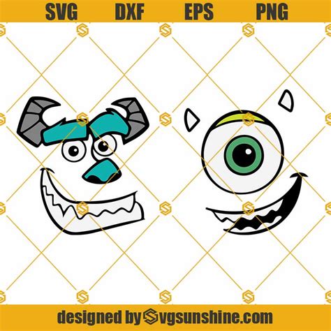 Monsters Inc SVG Bundle Mike And Sully SVG Files For Cricut Silhouette