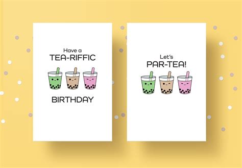 Boba Birthday Card Digital Download Printable Birthday Etsy