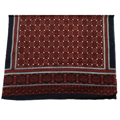 Sindhi Ajrak Blue Color On Polyester Cloth Buy Online