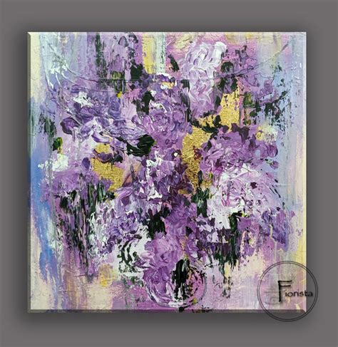 Lilac Abstract Oil Painting On Canvas Large Canvas Art Lilac Etsy