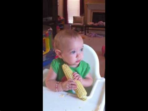 Baby Eats Corn On The Cob Youtube