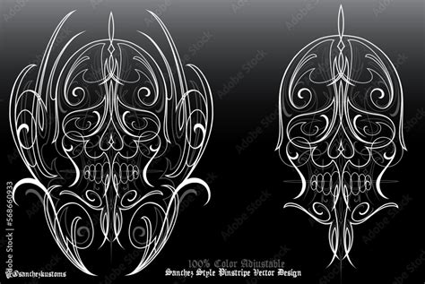 Skull Pinstripe Designs