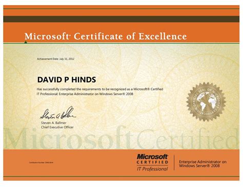 Examples Of Best Certificate Microsoft Certification Tr71
