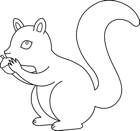 Printable Squirrel Outline