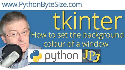 How To Set The Background Colour Of A Python Tkinter Window Youtube