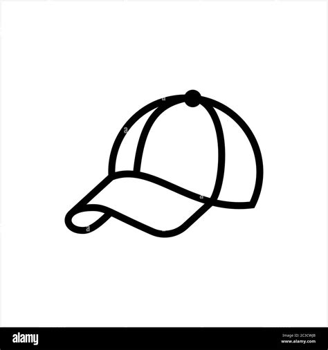 Icono De Gorra De Béisbol Base Ball Hat Diseño Arte Vectorial