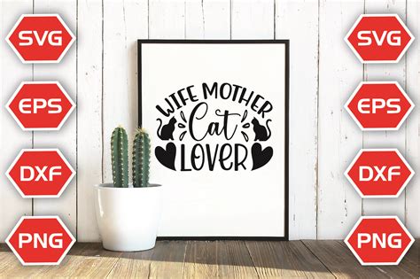 Wife Mother Cat Lover Graphic By Creativezone · Creative Fabrica