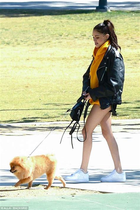 Madison Beer Puts On A Leggy Display As She Takes Pet Dog For Stroll