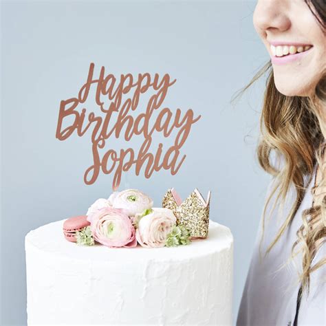 Charming Personalised Birthday Cake Topper By Sophia Victoria Joy
