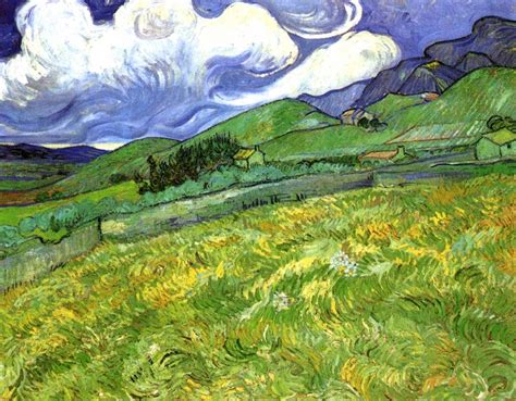 Mountainous Landscape Behind Saint Paul Hospital Van Gogh Art Van Gogh Landscapes Van Gogh