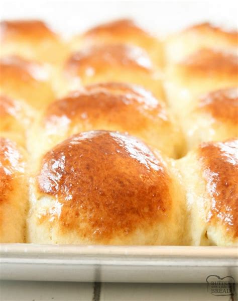 soft and buttery dinner rolls butter with a side of bread