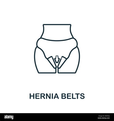 Hernia Belts Line Icon Monochrome Simple Hernia Belts Outline Icon For