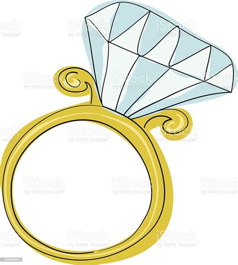 Diamond Engagement Ring Stock Illustration Download