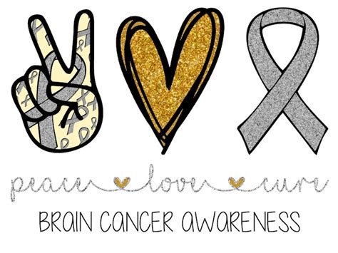 Brain Cancer Awareness Ribbon Svg Instant Download Cut File Etsy