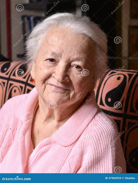 Smiling Old Woman Stock Image Image Of People Smile 47960929