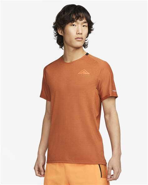 Nike Dri Fit Trail Solar Chase Mens Short Sleeve Trail Running Top Nike In