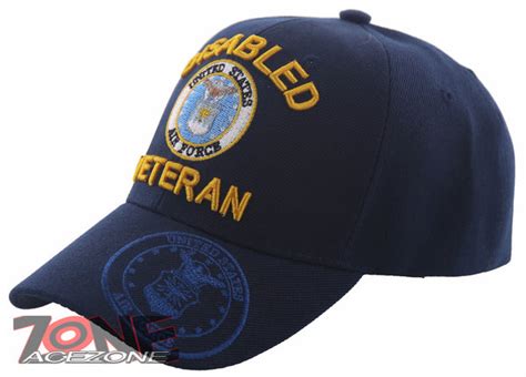 New Usaf Air Force Disabled Veteran Ball Cap Hat Navy