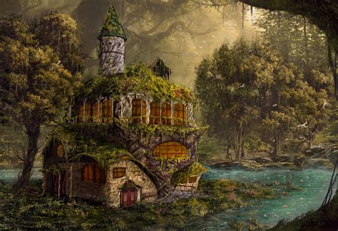 Artstation Fantasy Forest House