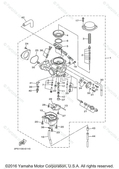 Yamaha Side By Side 2009 Oem Parts Diagram For Carburetor
