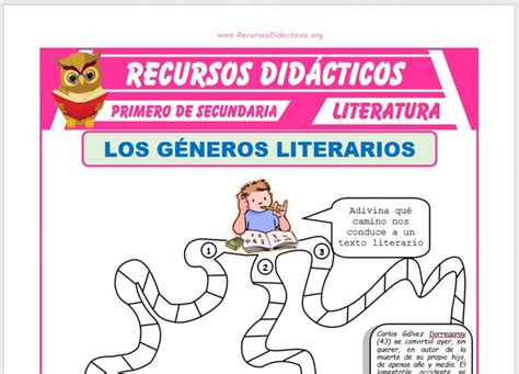 Los Géneros Literarios Para Primero De Secundaria Recursos Didácticos