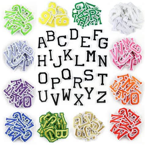 26 Alphabet English Letters Set Embroidered Patches Iron On Sew On