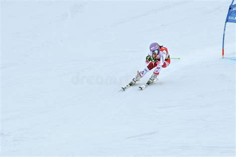 Anna Weith Of Austria Competes In The First Run Of The Giant Slalom