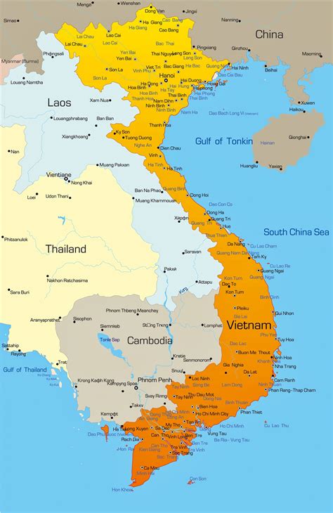 Cities Map Of Vietnam