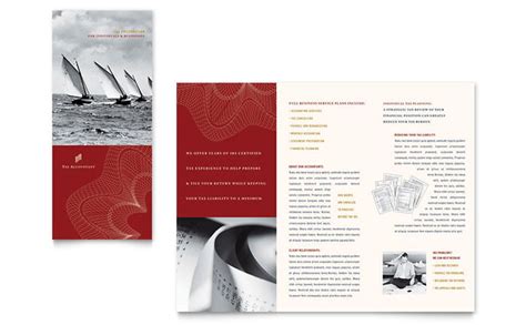cpa tax accountant brochure template design