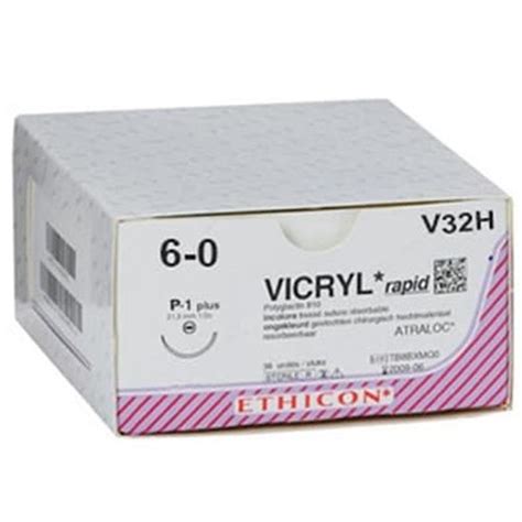 Ethicon Vicryl Rapide Sutures 60 11mm 38 Circle V32h Ahp Dental