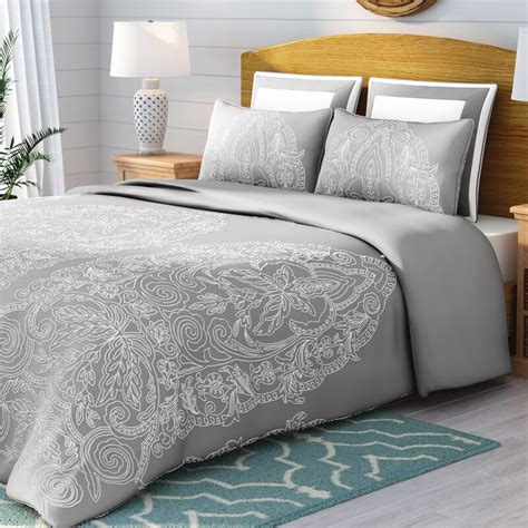 Beachcrest Home Java Greywhite Comforter Set And Reviews Wayfairca