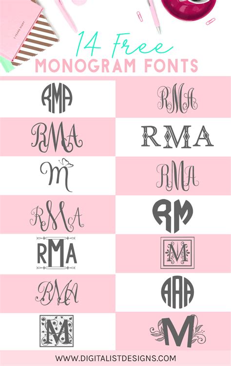 14 Amazing Free Monogram Fonts | DigitalistDesigns
