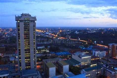 Nairobi Kenya At Night Editorial Stock Image Image Of Clock 34067389