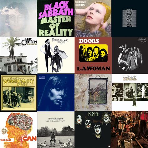 classic 1970 s rock album cover art collage kit digital etsy