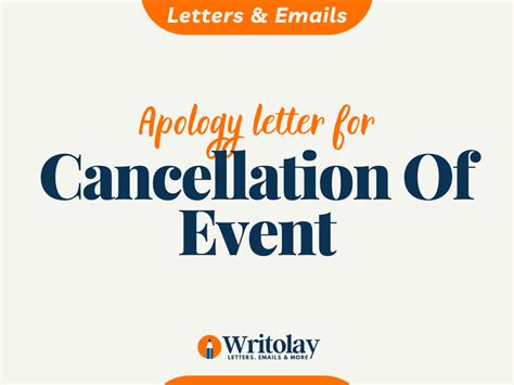 A Letter To Apologize For Cancellation Of Event