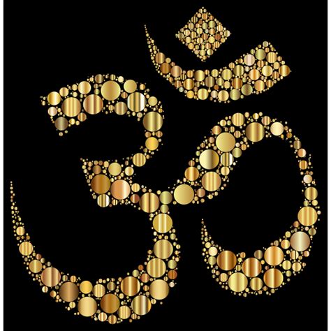 Golden Om Symbol Circles Free Svg