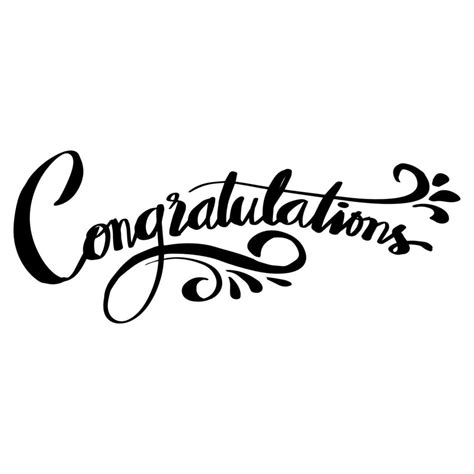 Congratulations Word Hand Lettering Calligraphy 22123792 Vector Art At