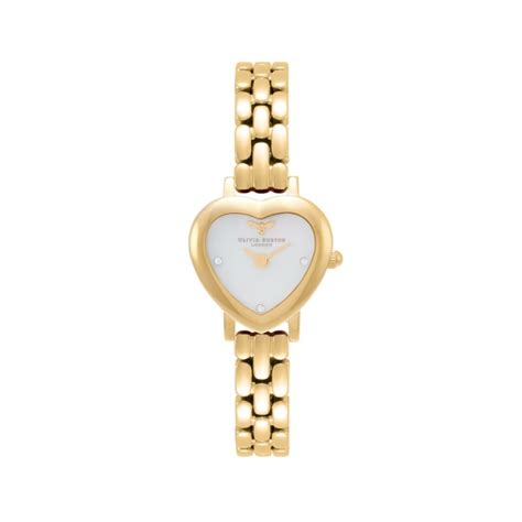 Olivia Burton Meant To Bee Mini Dial Heart Mother Of Pearl And Gold