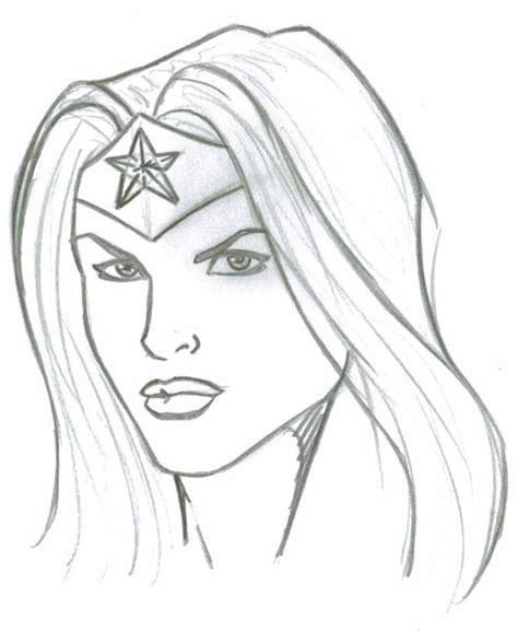 Wonder Woman Face Sketch By Faust40 On Deviantart