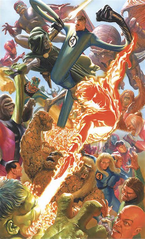 Marvelocity Fantastic Four Signed Giclee On Canvas Print Id Ar0316c