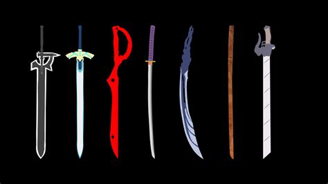 Swords Of Anime By Stonecoldsam On Deviantart
