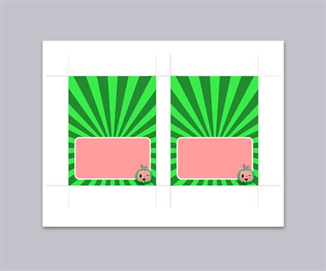 Blank Food Tent Label For Cocomelon Birthday Party Digital File