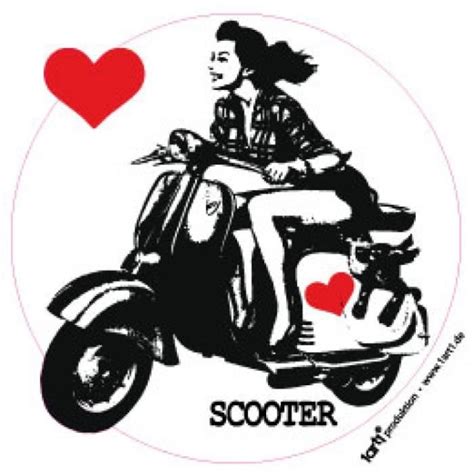 Scooters Poster Sticker Autocollant Fille Sco Achat Vente