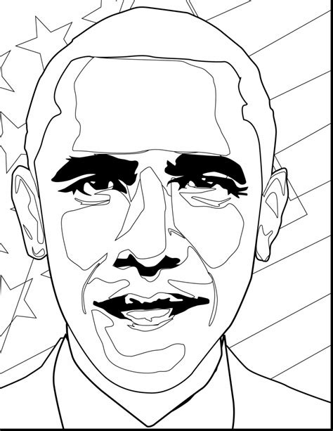 President Obama Coloring Page At Free Printable