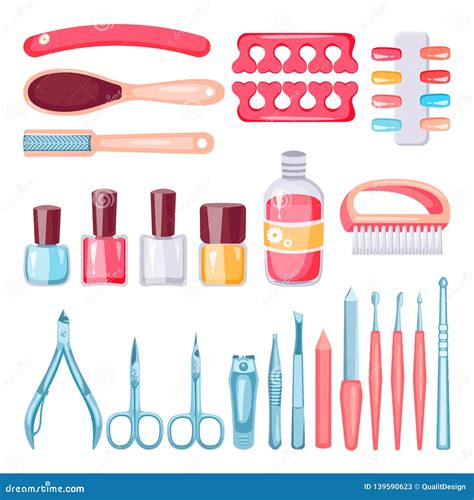 Pedicure Tools Poster Vector Illustration 211621732