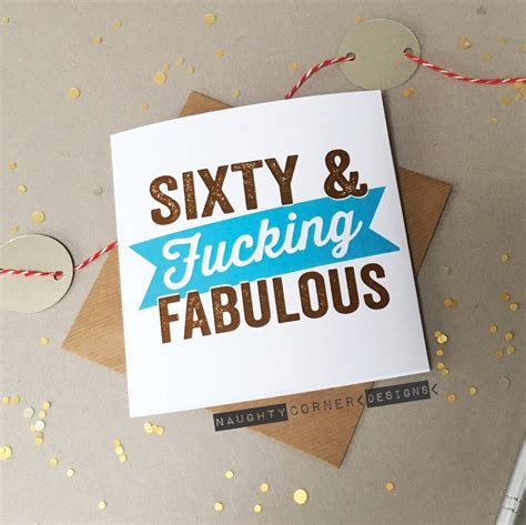 Funny Rude 60th Birthday Card Sixtieth Birthday Cards Rude Etsy