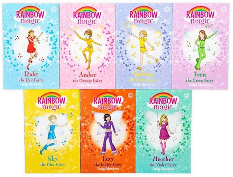 Rainbow Magic The Colour Fairies 7 Book Collection Series 1 Childr