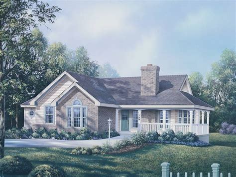 Showing One Story Ranch House Plans Wrap Around Porch Home Plans